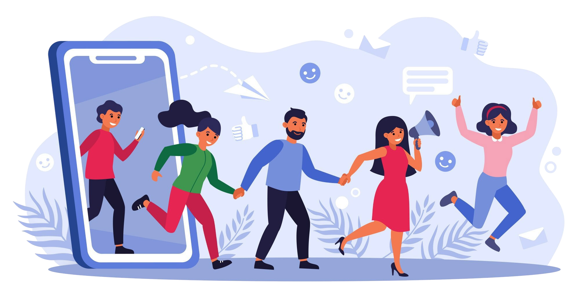 People connecting online